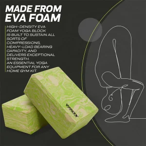 RDX GN Bloque de yoga Brick de espuma EVA antideslizante