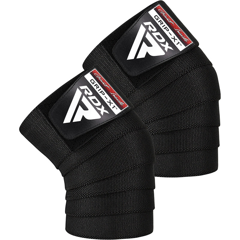 RDX K1 Negro Vendas Rodilleras Elásticas de Compresión IPL & USPA Aprobado - Imagen 2